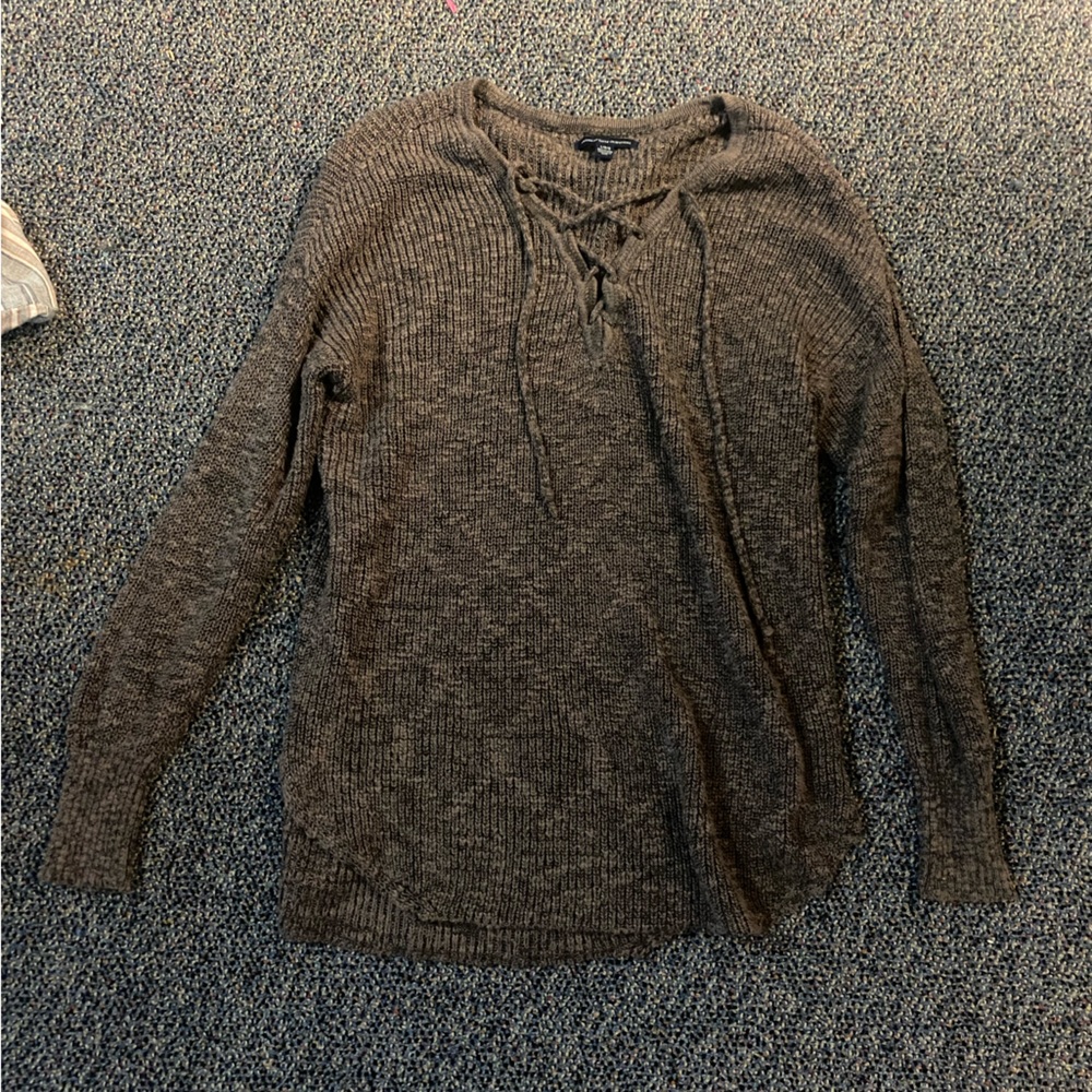 American Eagle Tie Front Sweater